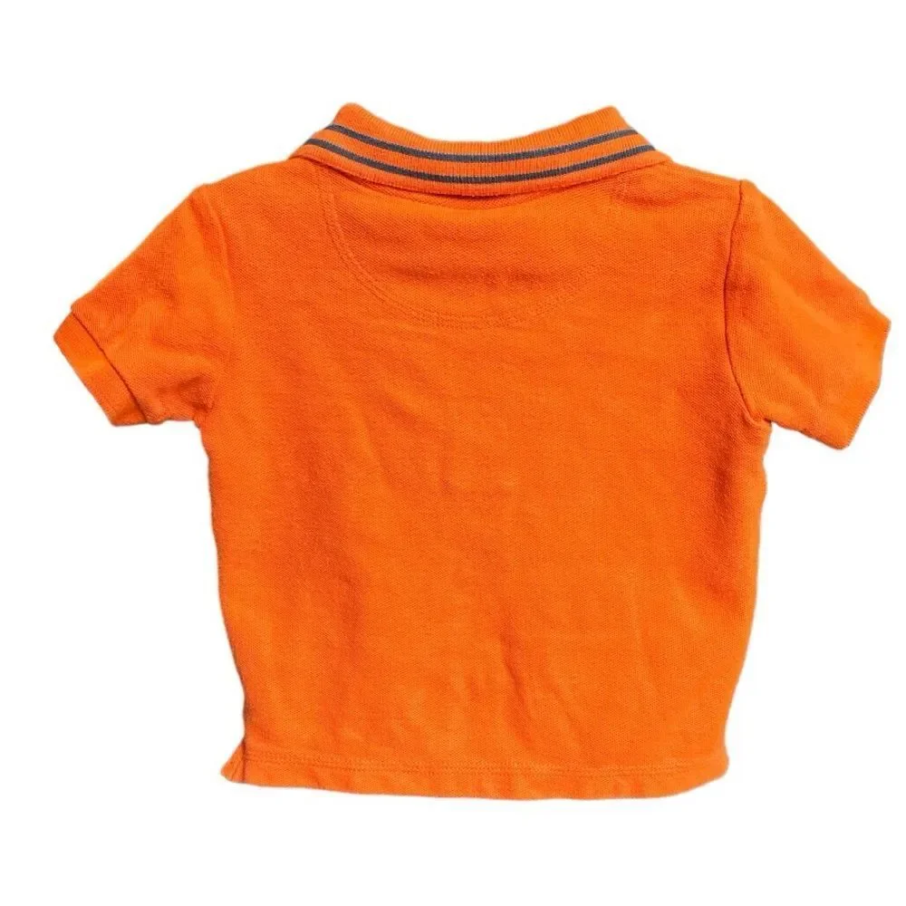 Oshkosh B’Gosh Genuine Kids Short Sleeve Orange Polo Shirt Size 12M 100% Cotton
